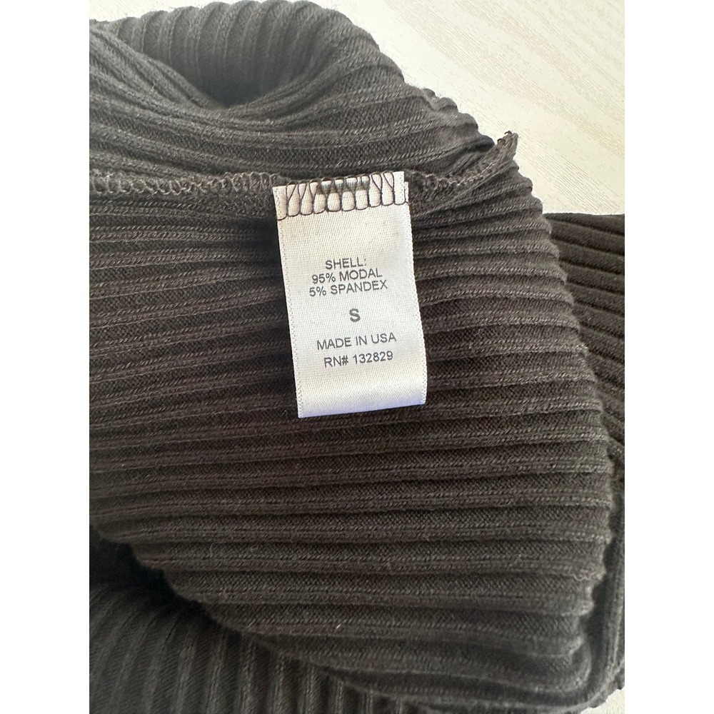 Lovers and Friends Black Ribbed Knit Dolman Sleeve Mini Dress Size S Made in USA - Picture 8 of 11